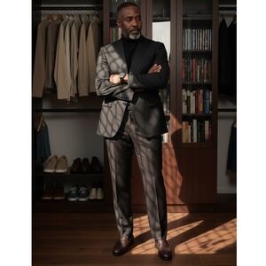 NWT Vitali 45W Burgundy Textured Unhemed Viscose Blend Dress Pants Office Formal